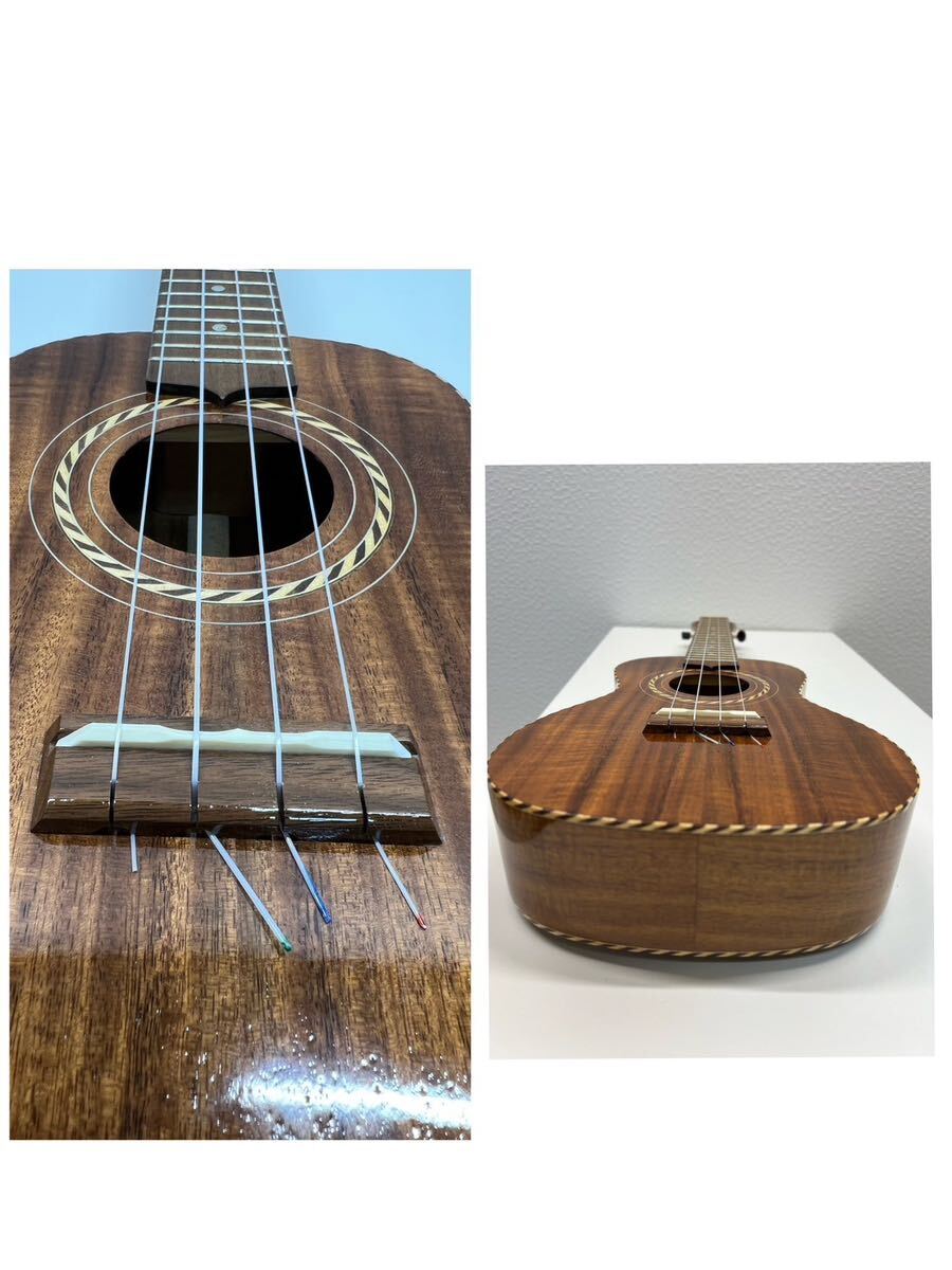 1円スタート ARIA UKULELE CO. NAGOYA JAPAN ALH-KS ウクレレ 弦楽器 4弦 現状品の画像5