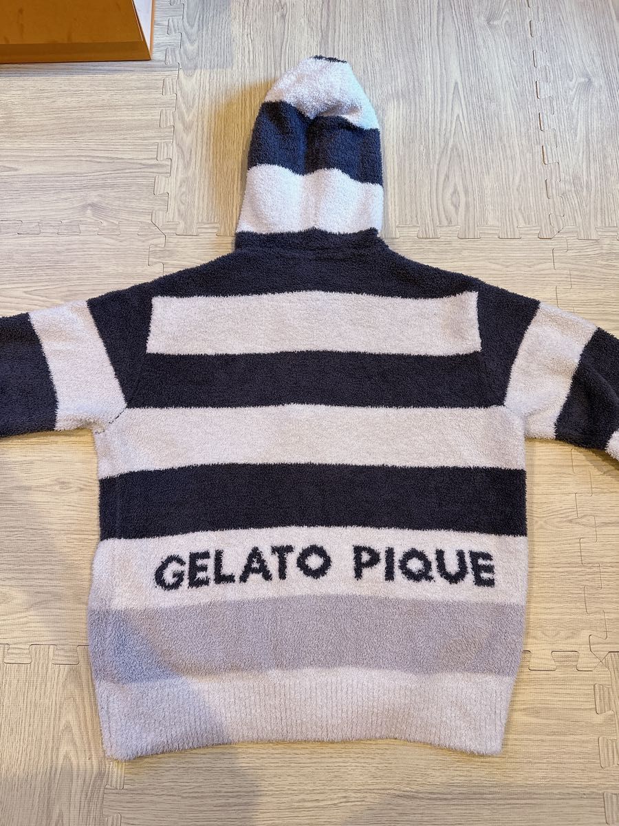 gelato pique 男女兼用　ワンサイズ　セットアップ　ボーダーロゴ　ルームウェア