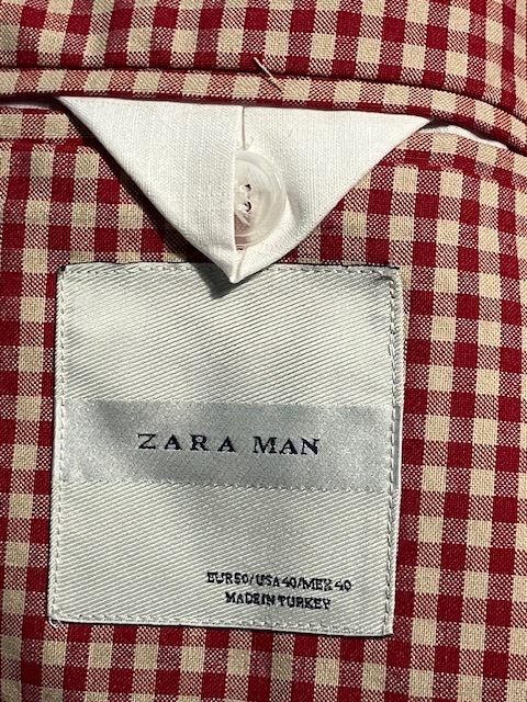 ZARAサマージャケット限定完売品、希少なデッドストック、タグ付き新品、可愛い赤のギンガムチェック_画像9