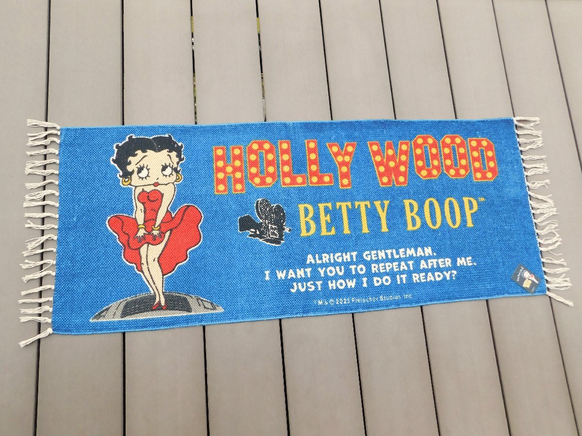 【ベティちゃん・ロングコットンマット】※《Betty Boop・BT-HOLLYWOOD》　キッチンマット　サイズ500×1200mm　ベティ・ブープ_画像1