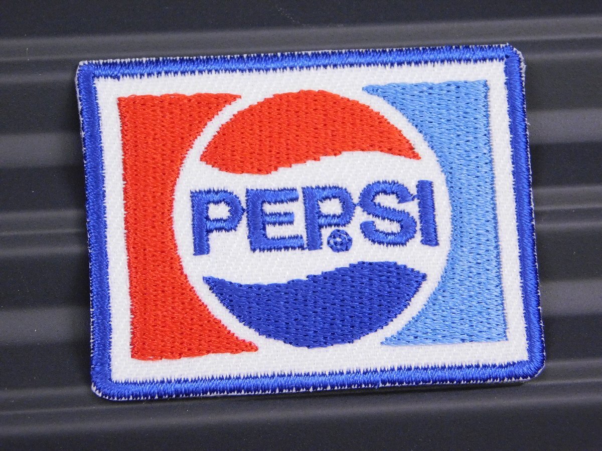 送料\84【PEPSI・ペプシ】※《ミニアイロン刺繍ワッペン》　アメリカン雑貨　刺繍ワッペン　アイロンワッペン_画像1