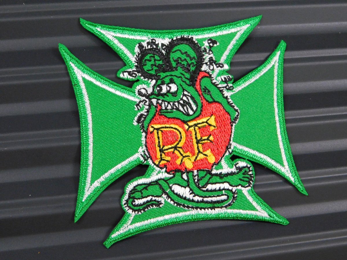 送料\84【Rat Fink・ラットフィンク】※《アイロン刺繍ワッペン 》　アメリカン雑貨　刺繍ワッペン　アイロンワッペン_画像1