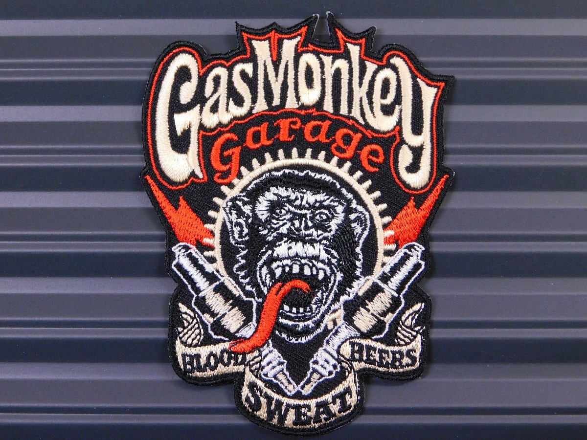 送料\84【GAS MONKEY GARAGE・ガス モンキー ガレージ】※《アイロン刺繍ワッペン》　アメリカン雑貨　刺繍ワッペン　アイロンワッペン_画像2