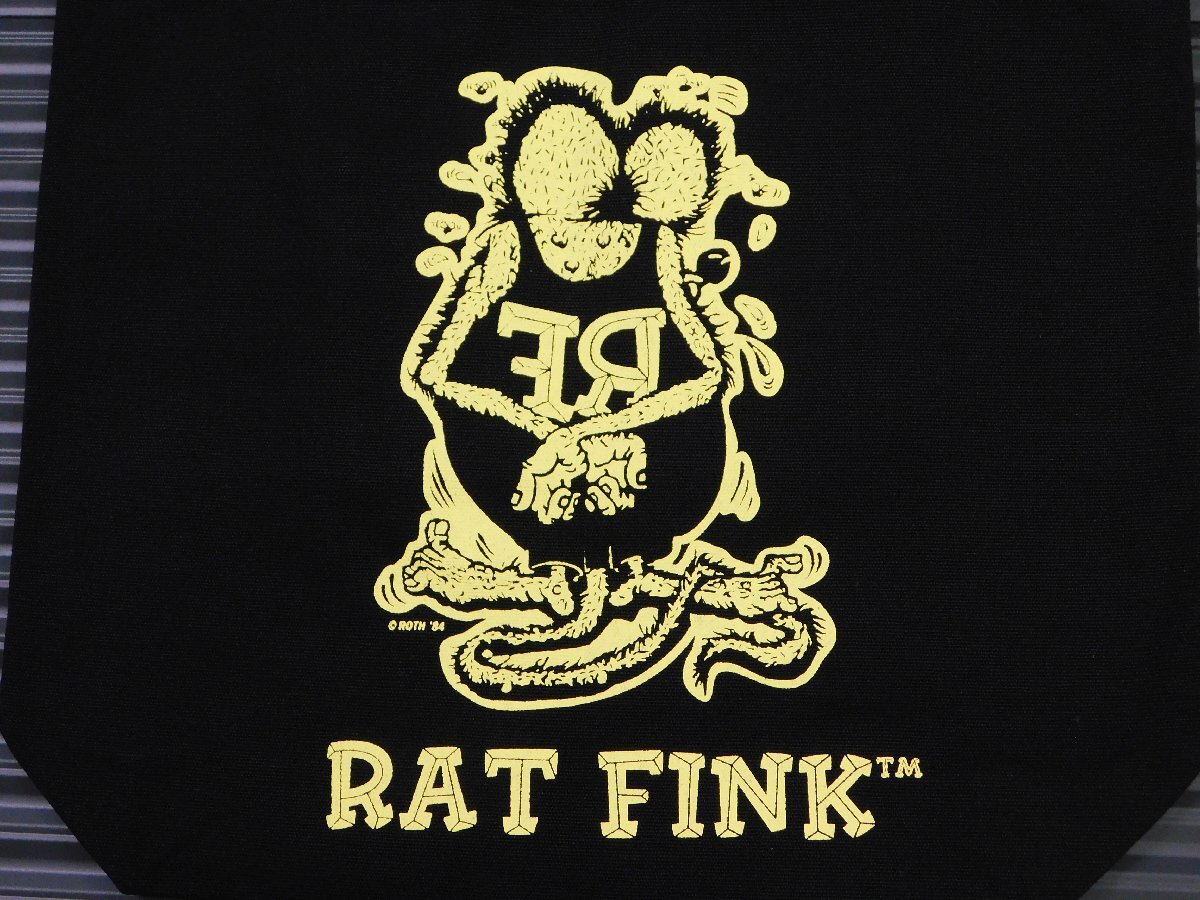 ◆送料無料◆【Rat Fink・ラットフィンク】※《カラートートバッグ／ブラック》　品番RAF416　MOONEYES_画像5