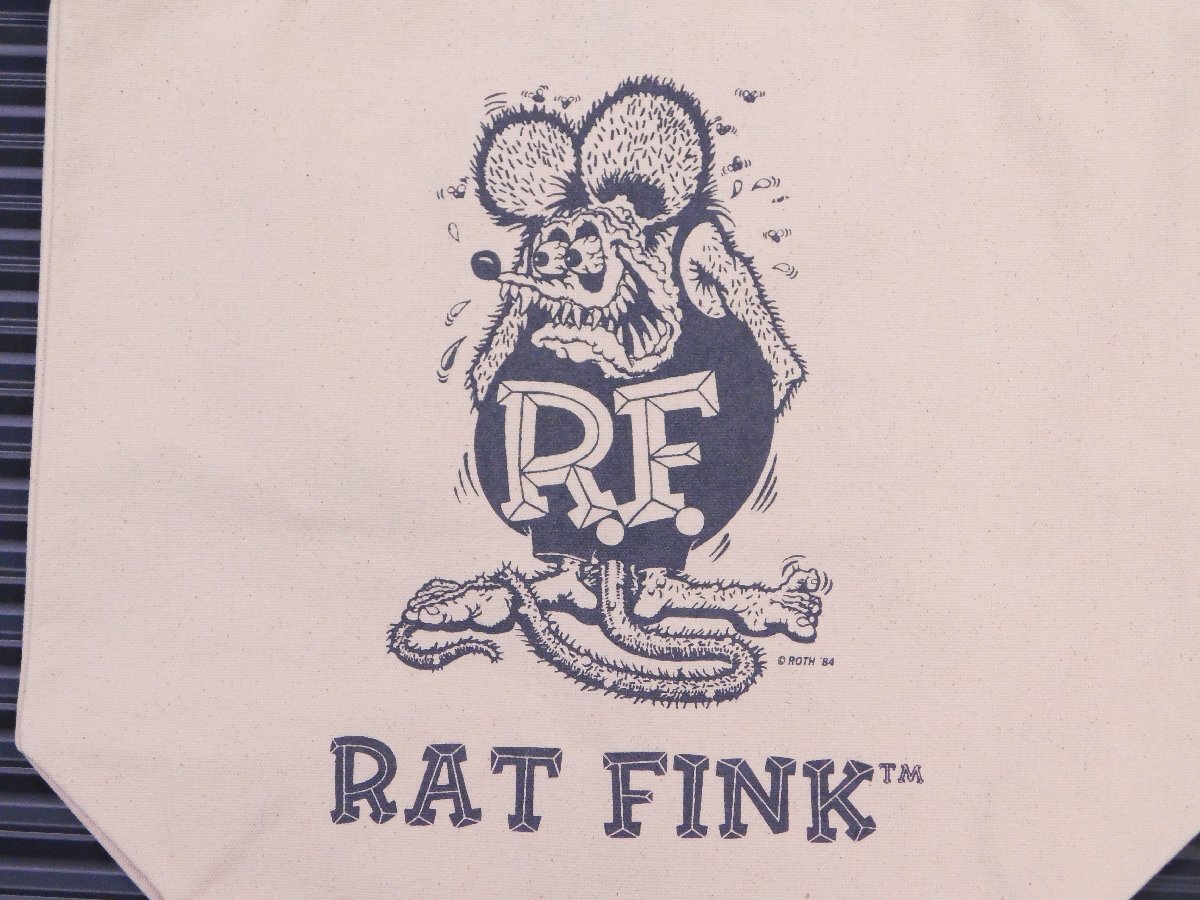 ◆送料無料◆【Rat Fink・ラットフィンク】※《カラートートバッグ／ナチュラル 生成り》　品番RAF416　MOONEYES_画像3