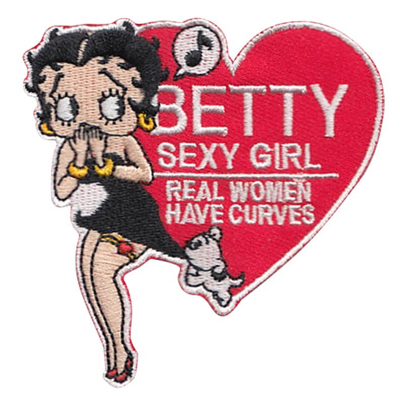 送料\84【Betty Boop・ベティちゃん④】※《アイロン刺繍ワッペン》　アメリカン雑貨　刺繍ワッペン　アイロンワッペン_BBW-015