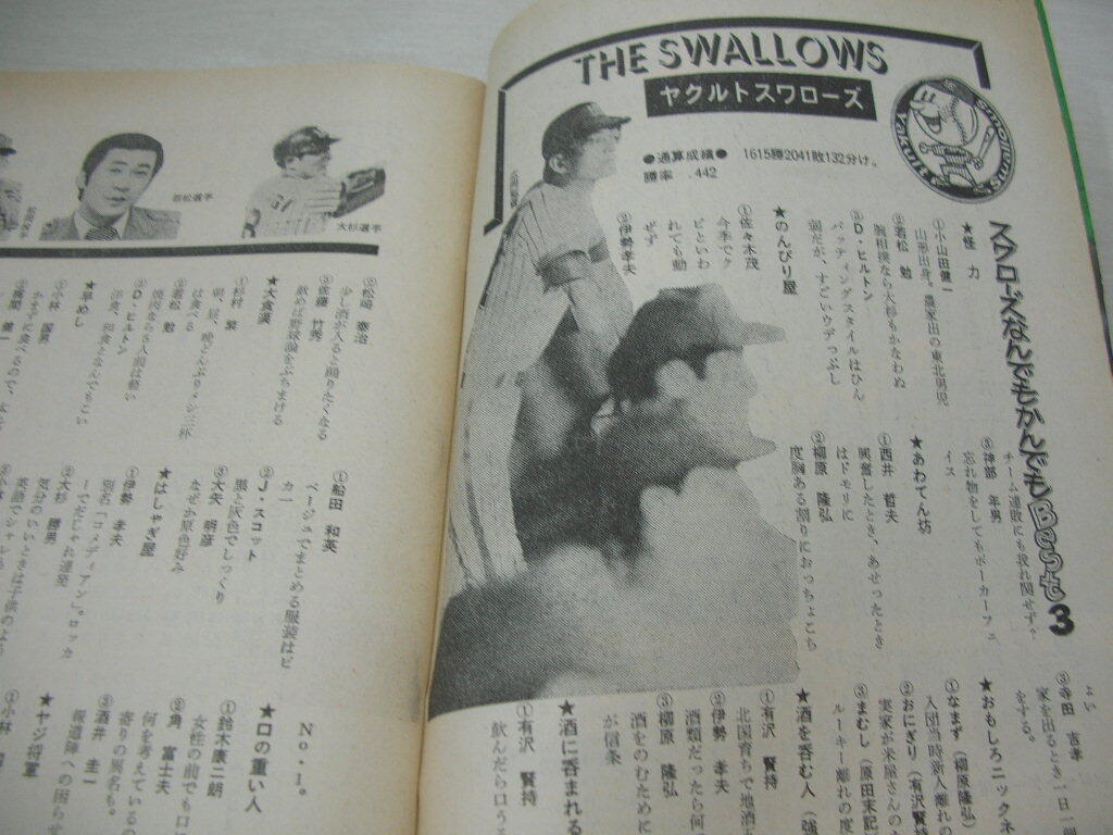 野球界　ベースボールマガジン　1979年6月号別冊付録　1979年プロ野球百科　記録の玉手箱から選手のプライバシーで_画像4