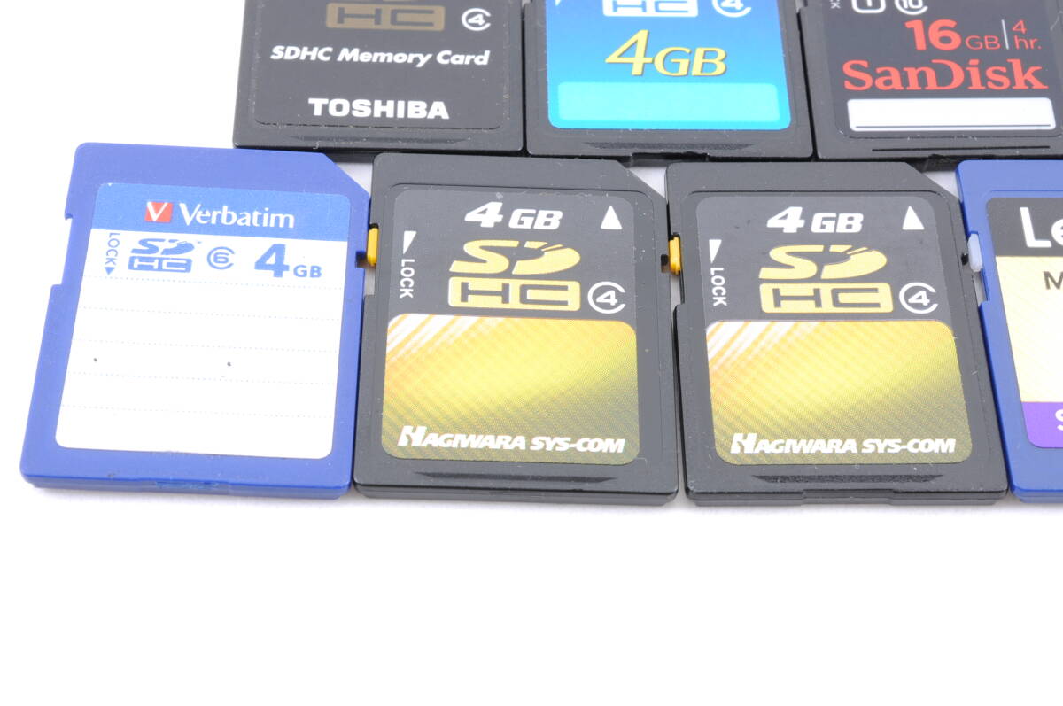 PP021 フォーマット済 SDカード 13点まとめ SDHC 32GB 16GB 8GB 4GB SanDisk Transcend 東芝 Panasonic 他 メモリーカード クリックポストの画像3