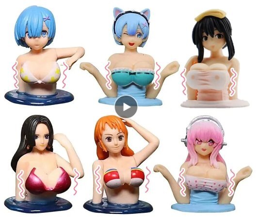 車 カー用品 アクセサリー フィギュア セクシー おっぱい 揺れる 装飾 人気 セーラームーン ワンピース ナミ ハンコックの画像1