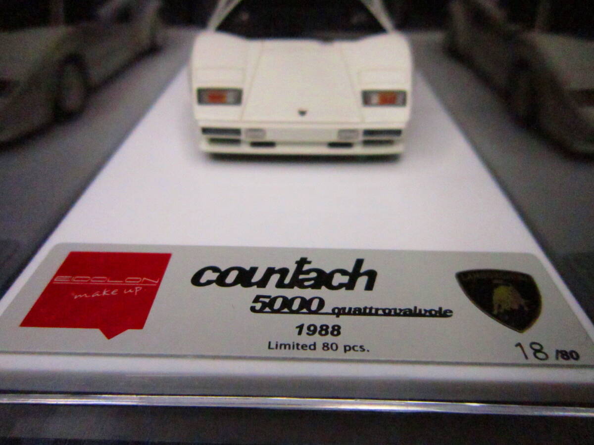  rare!MAKE UP*EIDOLON 1/43 Ran bo* counter kLP5000 QV /1988 * white color wheel!!* worldwide limitation *80pcs!!