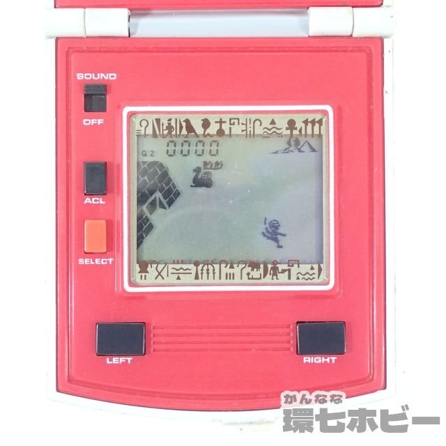 1UM30◆当時物 旧バンダイ 謎のピラミッド LCDソーラーパワー 通電OK/LCD LSIゲーム ポケットゲーム ゲームウォッチ GAME&ウォッチ 送60_画像4