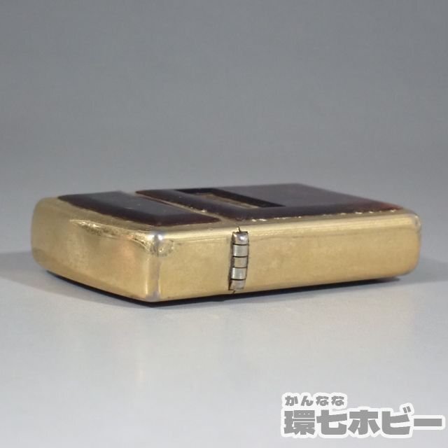 1WD29◆Zippo ジッポ ライター スリム べっ甲 ゴールデントータス 未検品現状/鼈甲 ビンテージ ジッポー 送:YP/60_画像10