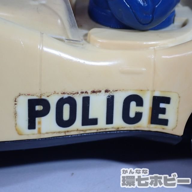 1WD11◆当時物 古い 増田屋 デコちゃん ソフビ パトロールカー ポリスカー POLICE CAR/昭和レトロ 自動車 ブリキ ミニカー 日本製 送80の画像5