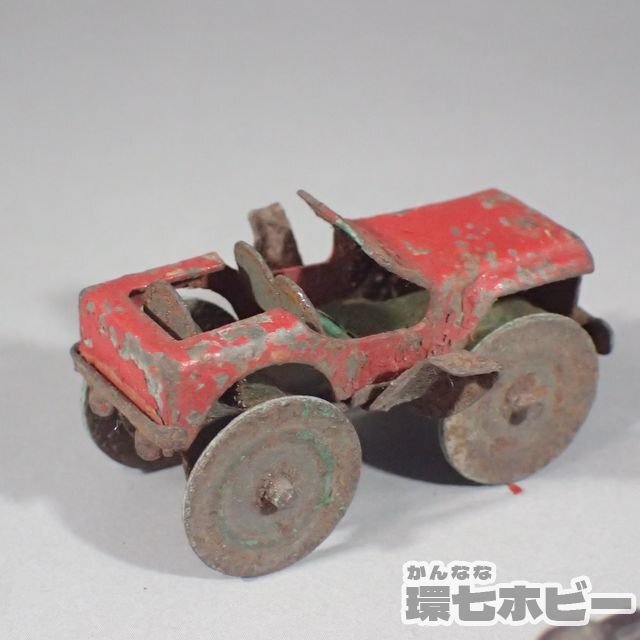 1WG40◆戦前 当時物 古い グリコ?おまけ アンチモニー 飛行機 自動車/昭和レトロ ミニカー 置物 駄玩具 駄菓子屋 食玩 金属 ブリキ 送:YP60_画像8