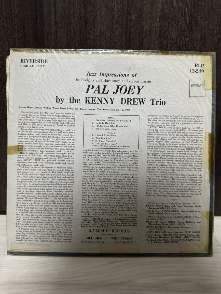 LPレコード Jazz Impressions of ”PAL JOEY” by the KENNY DREW Trioの画像2