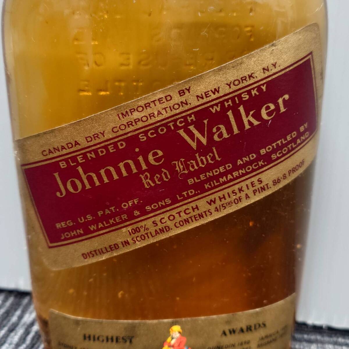 1円～ ②未開栓 古酒 ジョニーウォーカー JohnnieWalker コルク レッドラベル RedLabel 赤 4/5 760ml 43% 86.8PROOF スコッチウイスキーの画像6