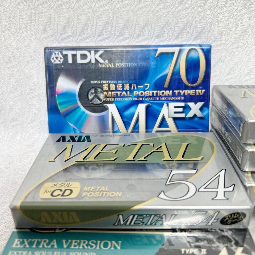 【大量】 AXIA TDK Metal テープ メタル カセットテープ メタルテープ メタルポジション 未使用8本、中古1本 合計9本 現状品の画像2