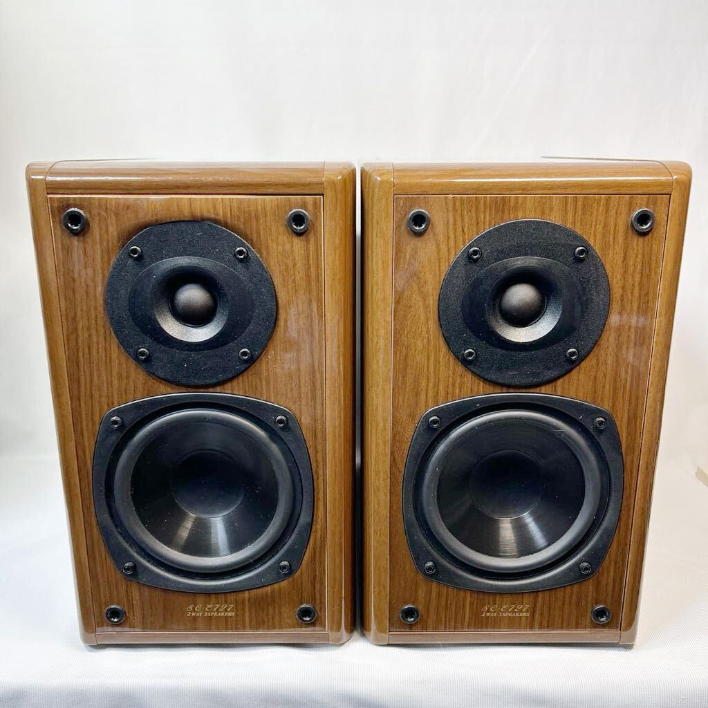 DENON SC-E727 6Ω ввод 100W-200W 2WAY 3SPEAKERS динамик пара б/у товар 