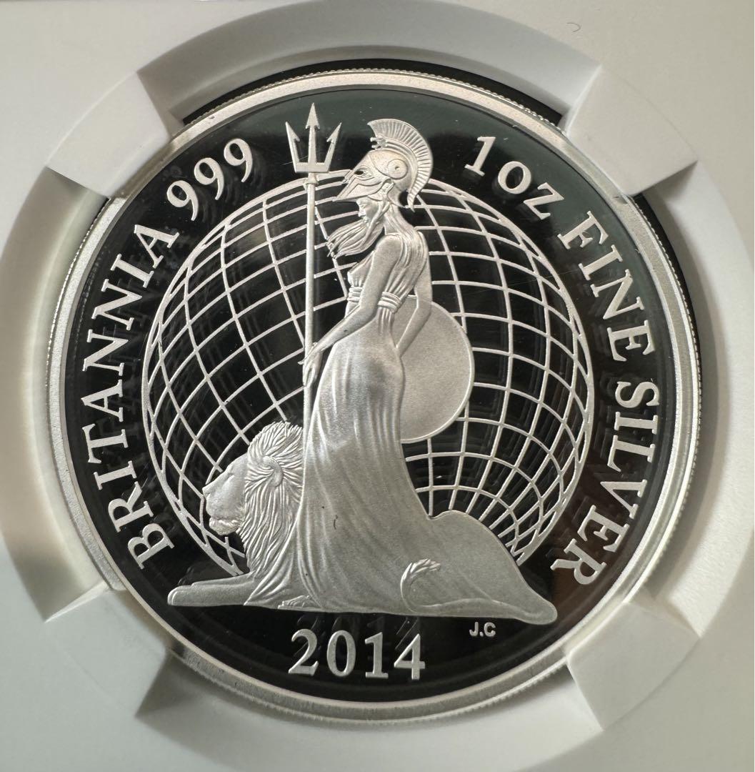 【ご本人様以外入札不可】2014 ブリタニア 銀貨 NGC PF70 イギリス 2ポンド_画像2