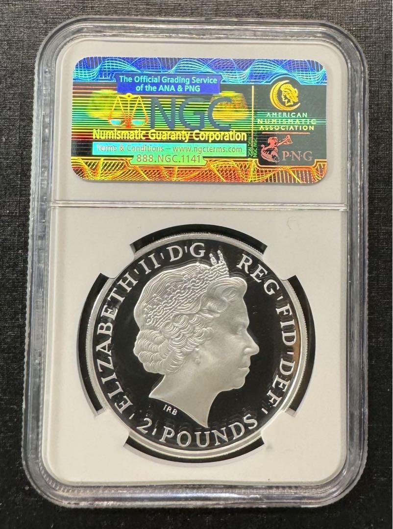 【ご本人様以外入札不可】2014 ブリタニア 銀貨 NGC PF70 イギリス 2ポンド_画像6