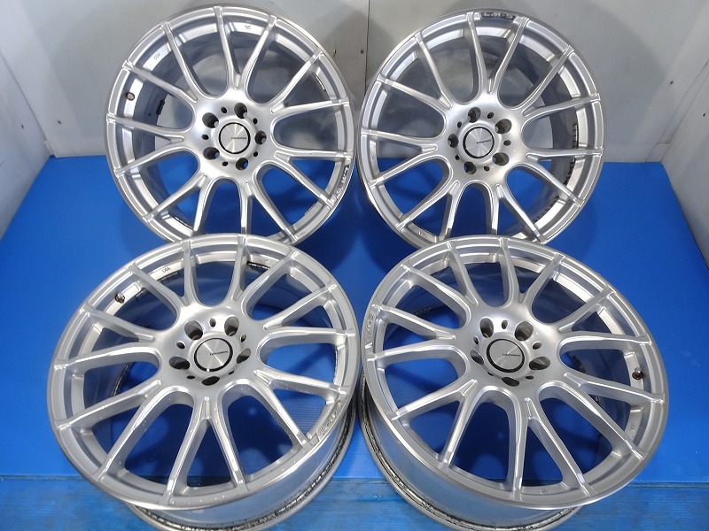 ★Lehrmaister(LM-5)★ 19x8.5J +45 5穴 114.3 中古アルミホイール 4本【福島発 送料無料】FUK-E13935★リム削り修正あり_画像1