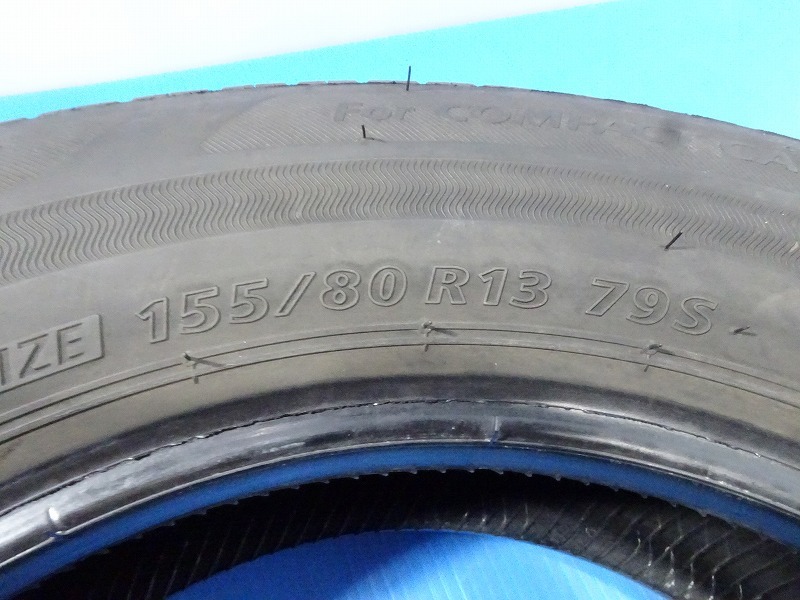 ブリヂストン ECOPIA NH200C 155/80R13 79S★8-8.5分山 2021年製 4本価格 ノーマル【福島発 送料無料】FUK-E14042★パッソ・ヴィッツ等_画像9