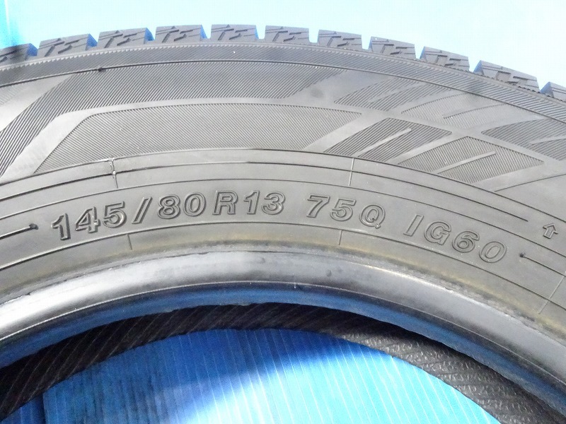 ヨコハマ ice GUARD iG60 145/80R13 75Q★9.5分山 2023年製 4本 中古 スタッドレス【福島発 送料無料】FUK-E14060★軽自動車_画像8