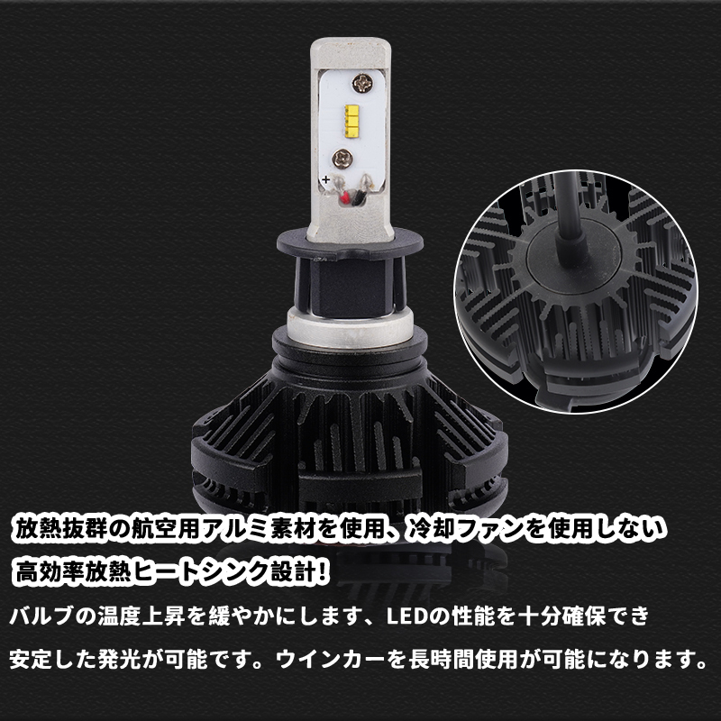 H3 LED へッドライト 12V 24V 兼用 オールインワン 車検対応 発光角度調整機能付き X3PLUS 大型 トラック 対応 6000Lm パーツ バルブ Y948_画像6