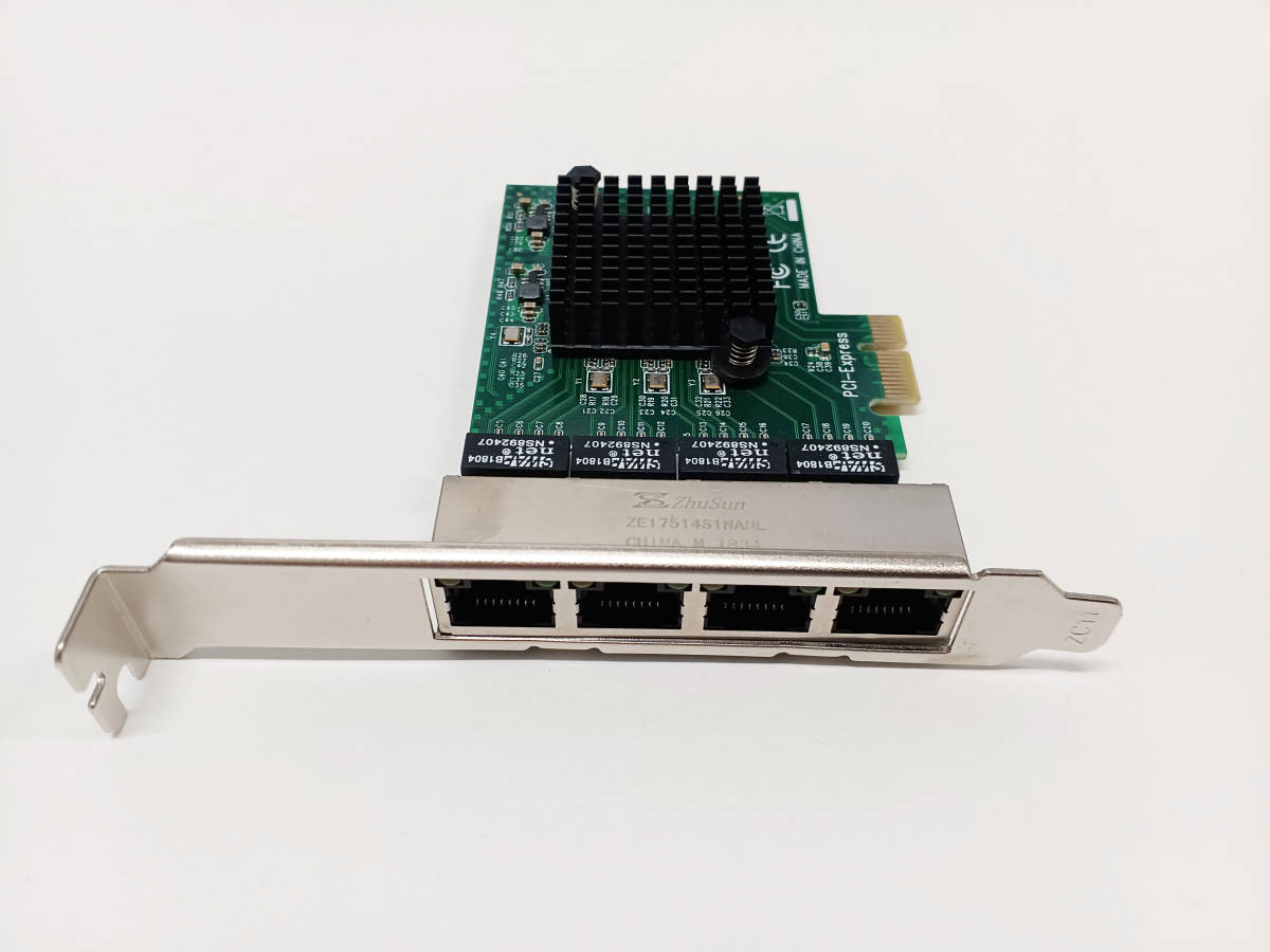 [即決]Gigabit LANカード 1Gb x 4ポート (PCIe x1, ロープロファイル付) (送料込) #3の画像1