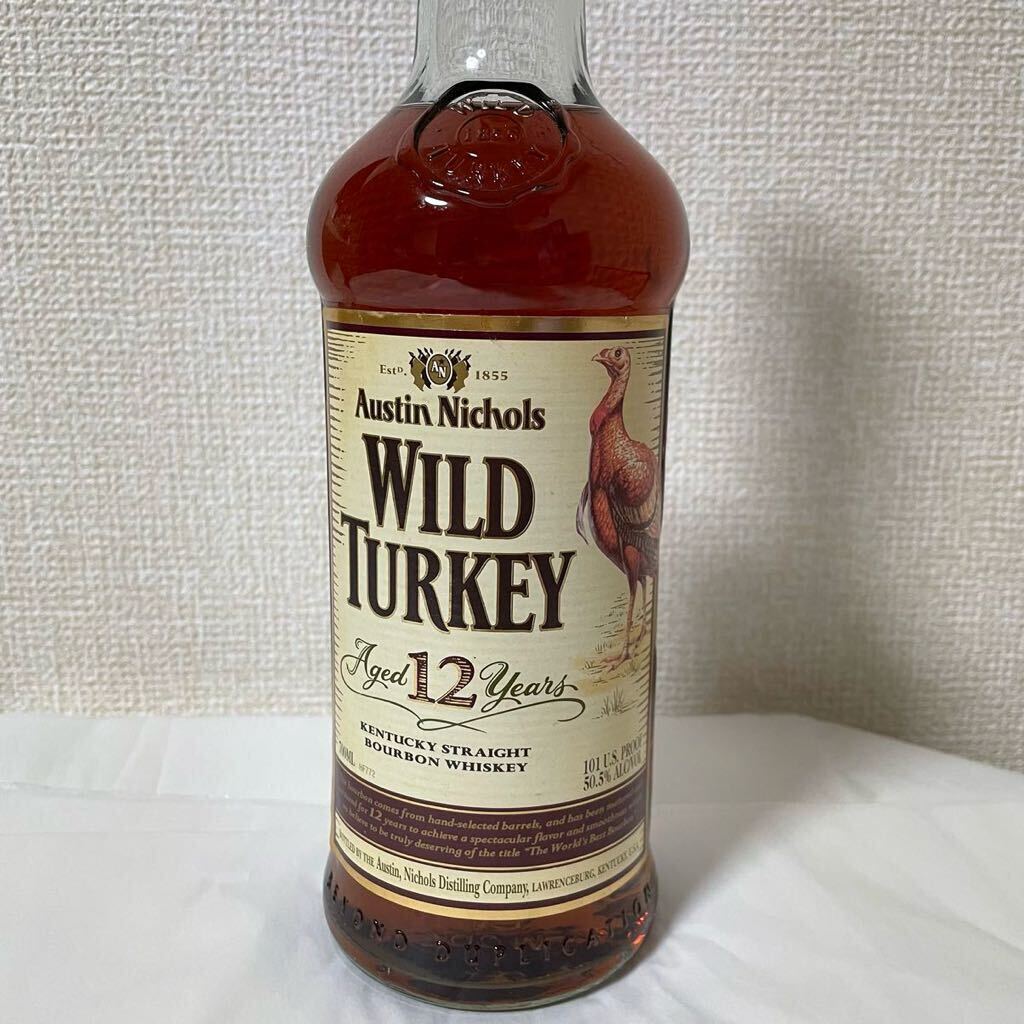 1円〜【コルク折れ】●未開栓 WILD TURKEY ワイルドターキー 12年 バーボン ウイスキー 700ml 50.5% アメリカ USA 瓶_画像3