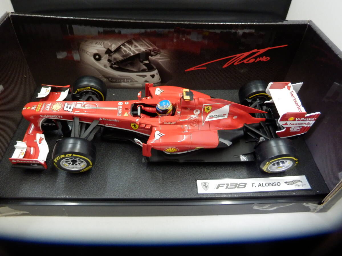 Hot WHeeLS Racing ホットウィール フェラーリ F-1 2013 F138 F.アロンソ(ドライバー付) [BCK14] 1/18 Ferrariの画像2