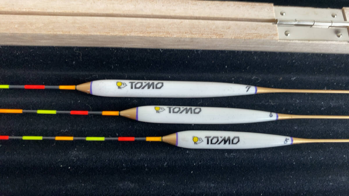 TOMO　C2　シーツー　グラストップ　5,6,7　3本セット　100円から　使用品　ウキケース付き　ヘラブナ　ウキ_画像2