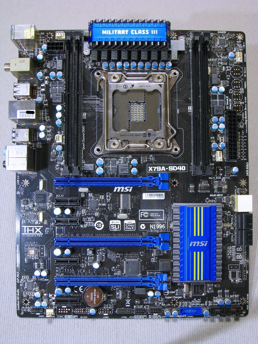 【中古】MSI X79A-SD40 MS-7735 LGA2011 Win10認証 ATX規格の画像1