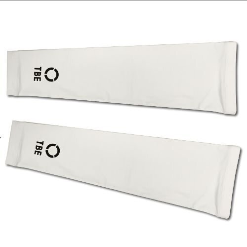 送料無料 TOBIEMON ゴルフ用 アームカバー Sサイズ 白色 サラサラ快適 冷感素材を採用の画像3