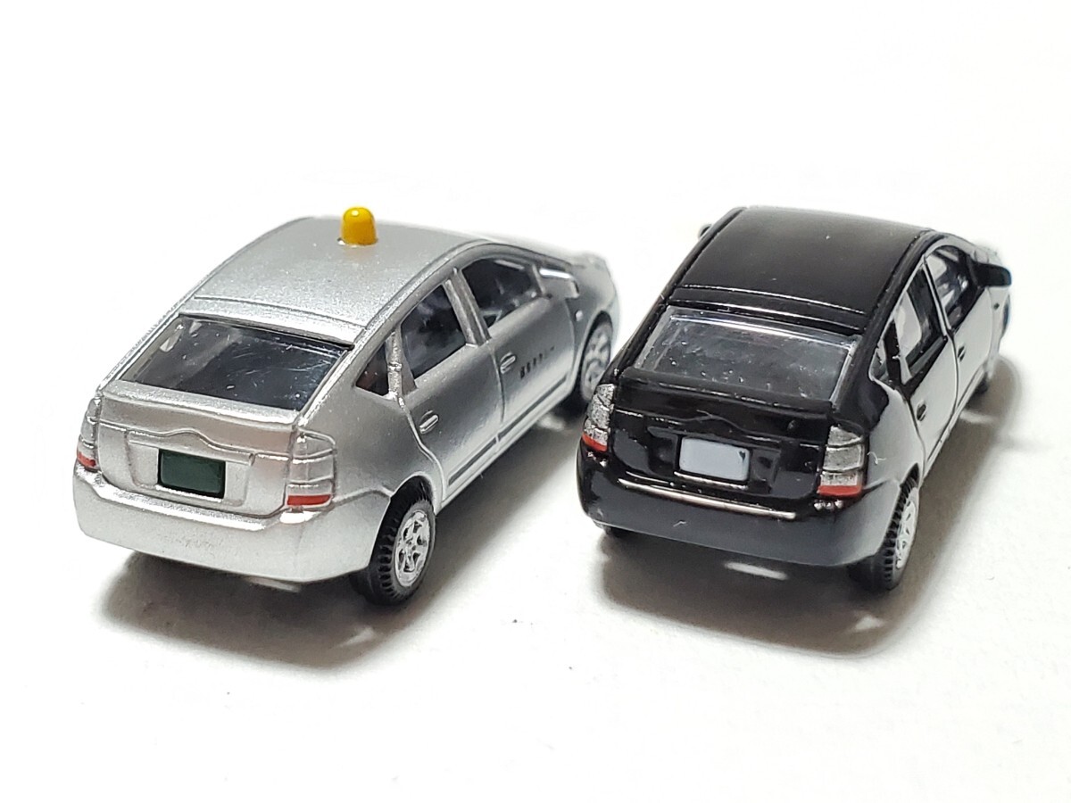 プリウス 黒 タクシー 2台セット トヨタ TOYOTA PRIUS ブラック 品番 206 207 カーコレクション 第12弾 現代の街並み トミーテック TOMYTECの画像4