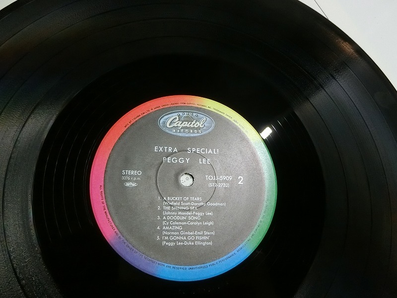 ZD9:PEGGY LEE / EXTRA SPECIAL! / ST2732 , TOJJ-5909の画像2