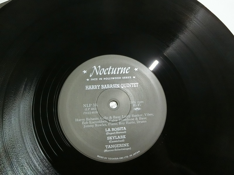 aC9:Harry Babasin Quintet / HARRY BABASIN QUINTET / LP-405 , TOJJ-6039の画像2