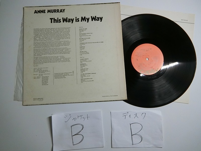 cG8:ANNE MURRAY / THIS WAY IS MY WAY / ECP-81032の画像3