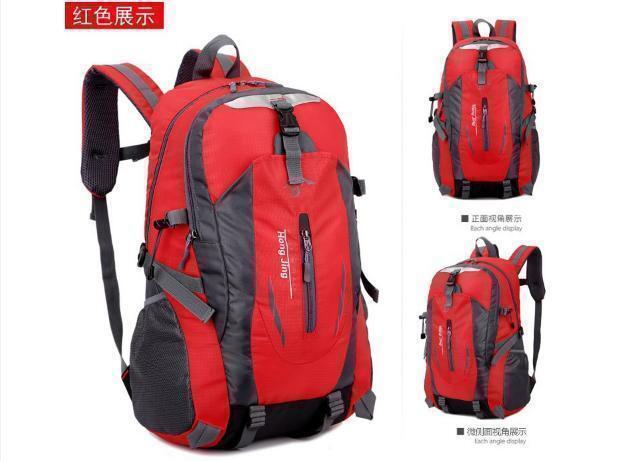 リュック 40L 大容量 軽量 バックパック 撥水 おしゃれ 赤 レッド　登山　キャンプ リュックサック 防災バッグ ソロ メンズ レディース