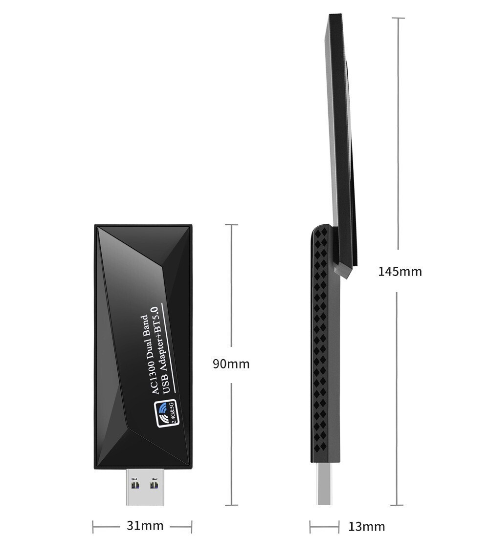 2 IN１ USB無線lan Bluetoothアダプター ドングル レシーバー 子機 無線LANアダプター USB WIFI 5G 2.4G 外付け_画像6