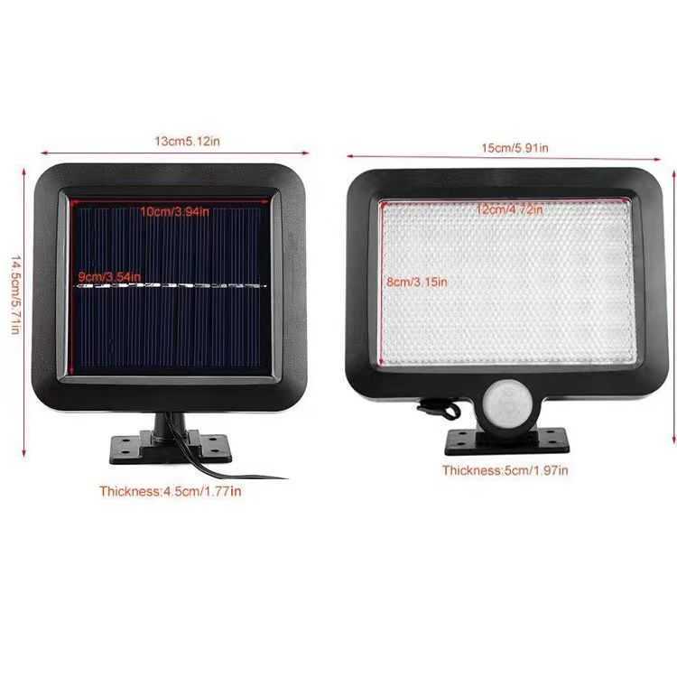 2個セット LEDソーラーライト LED センサーライト 防水 リモコン付き セキュリティライト 玄関 爆光 太陽光発電 の画像8