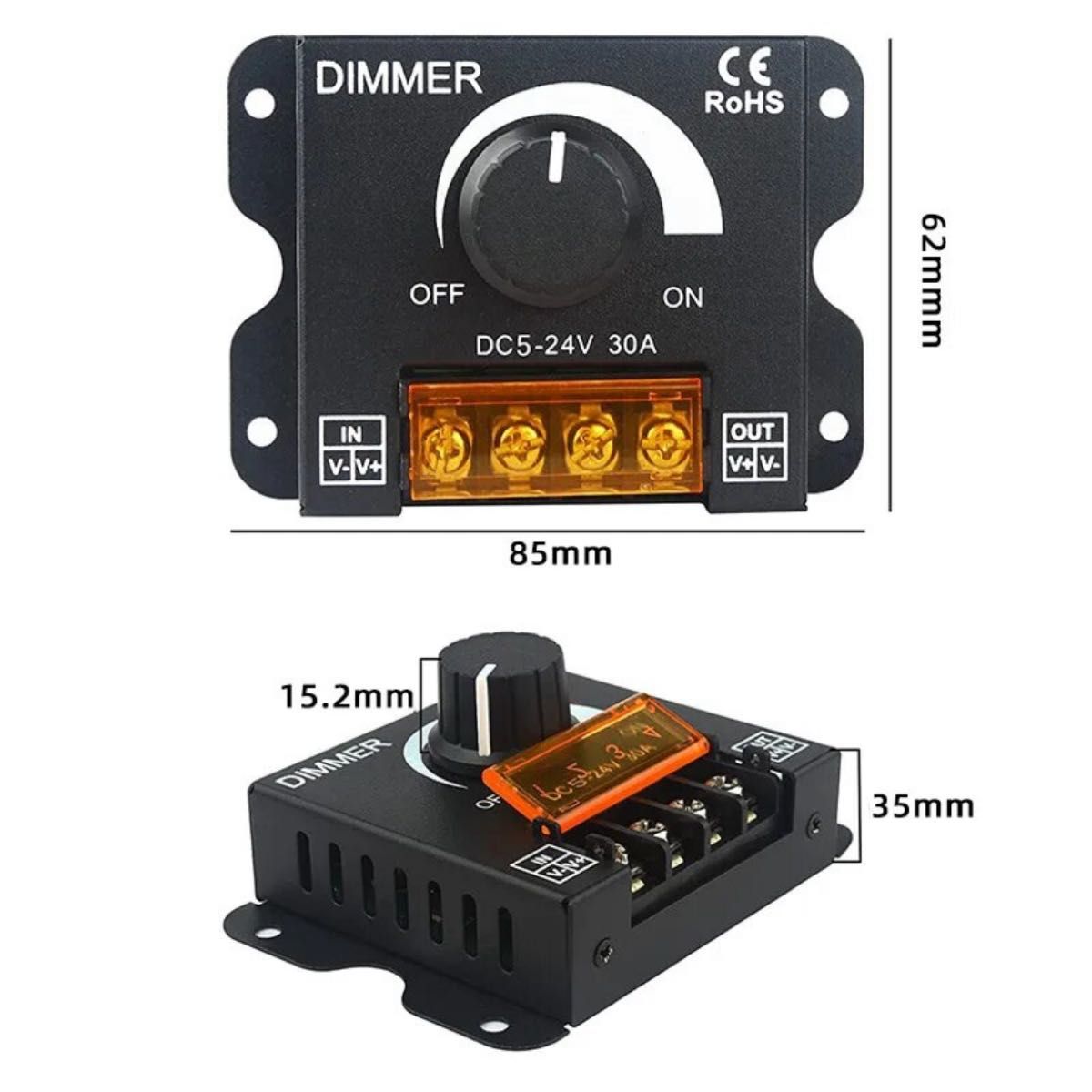 新品 ディマー調光器 LED コントローラー スイッチ 12V 24V