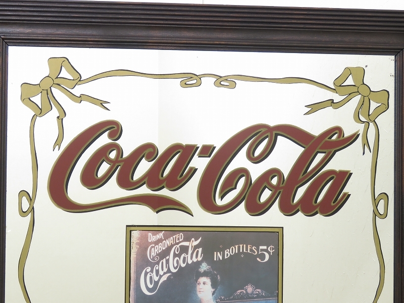ビンテージパブミラー/コカ・コーラ Coca-Cola/特大サイズの壁掛け鏡/店舗什器/ディスプレイ/レストラン/インテリア雑貨/内装/装飾/PM-0033_画像3