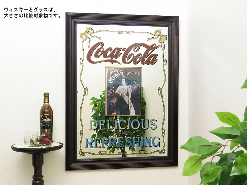 ビンテージパブミラー/コカ・コーラ Coca-Cola/特大サイズの壁掛け鏡/店舗什器/ディスプレイ/レストラン/インテリア雑貨/内装/装飾/PM-0033_画像9