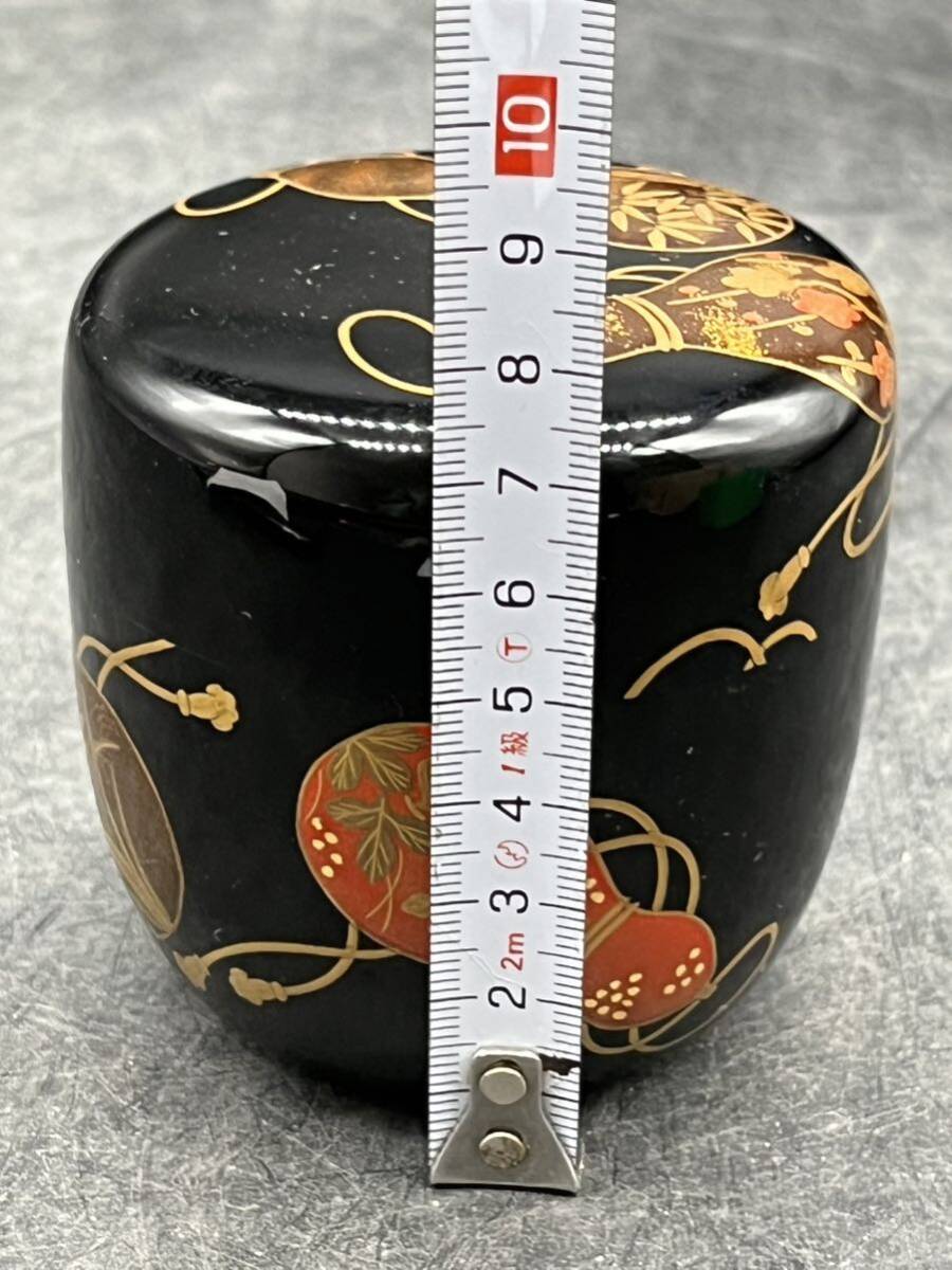 r6040412 大棗 茶道具 木製漆器 坂下雄峰　六瓢蒔絵　_画像9