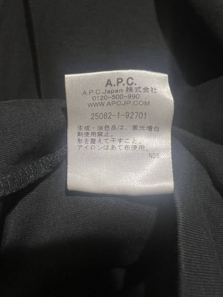 A.P.C. Tシャツ APC ポケット付き 半袖 ホワイト ブラック M ユニセックス アーペーセーの画像5