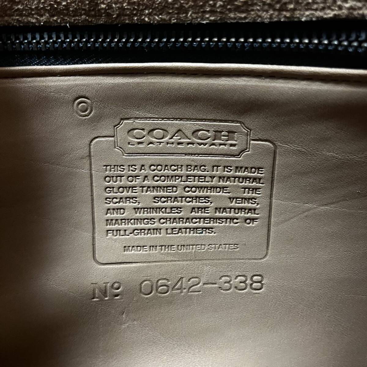 1円 希少カラー オールドコーチ COACH ショルダーバッグ 肩掛け 斜め掛け レザー ブラウン9907 ヴィンテージの画像10