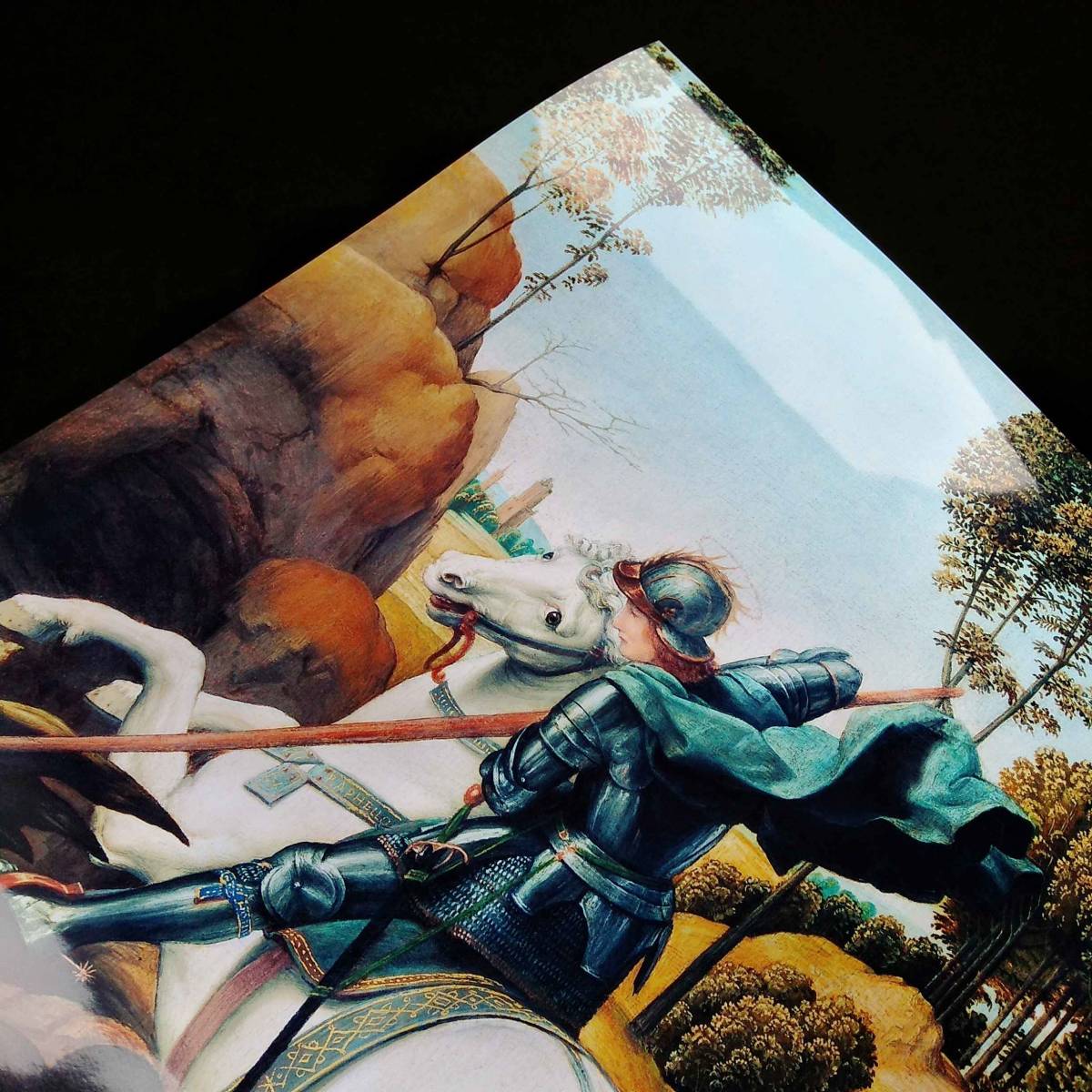 ラファエロ『聖ゲオルギウスとドラゴン』絵画 アート 光沢 ポスター A3 バー カフェ クラシック インテリア 宗教画 ルネサンス 古代ローマ_画像2