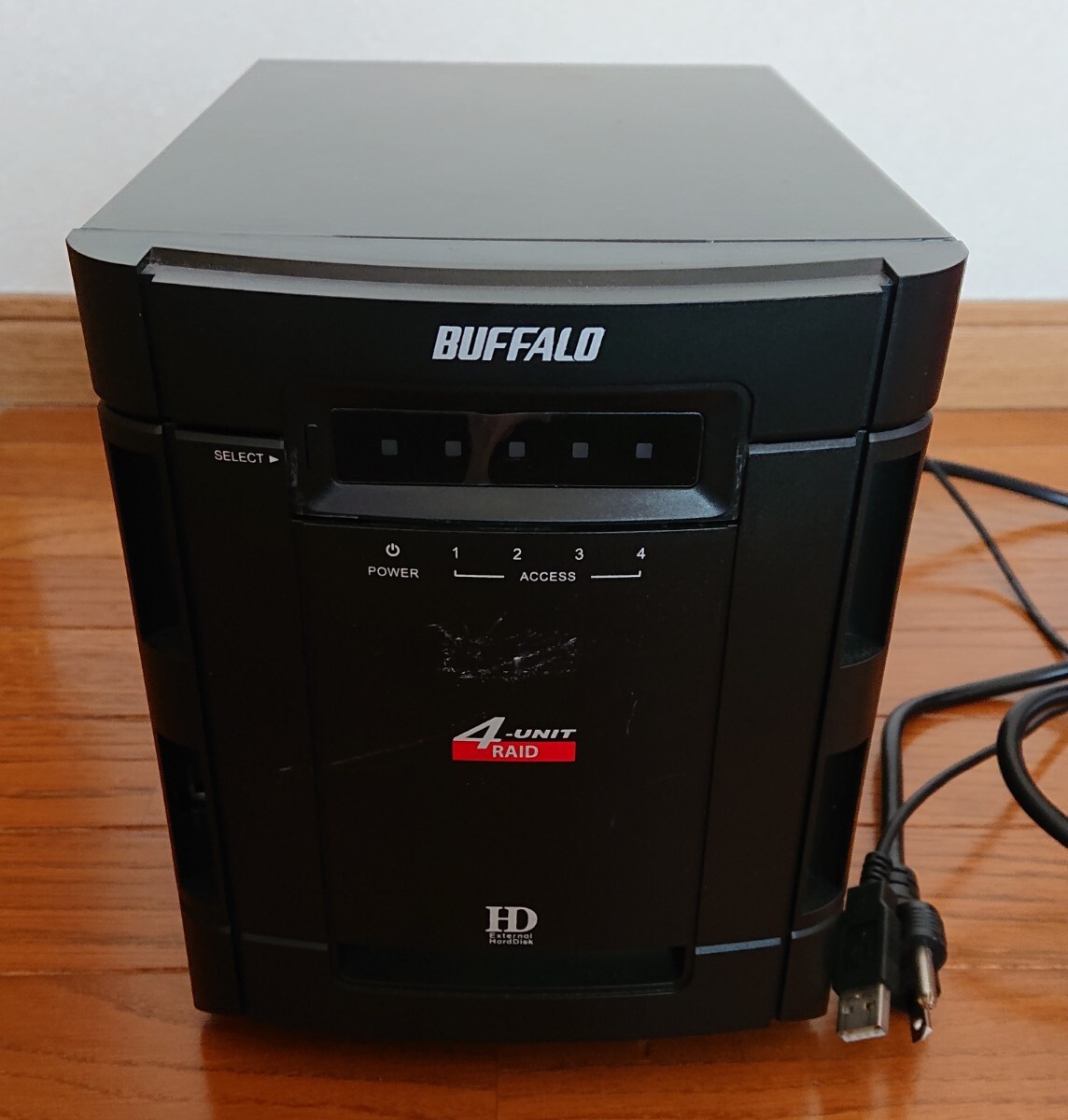 BUFFALO HD-QS1.0TSU2/R5 RAID5対応外付HDD 少し難あり、ジャンク扱い