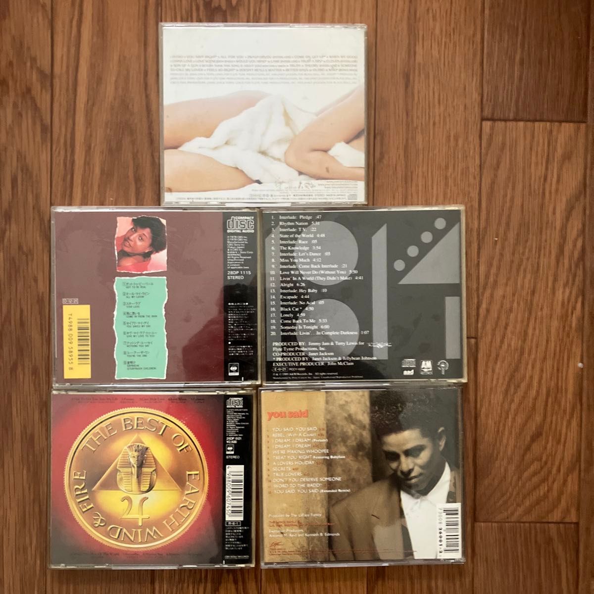 ジャネットジャクソン、ジャーメンジャクソン、EW&F、シェリルリンのCD5枚